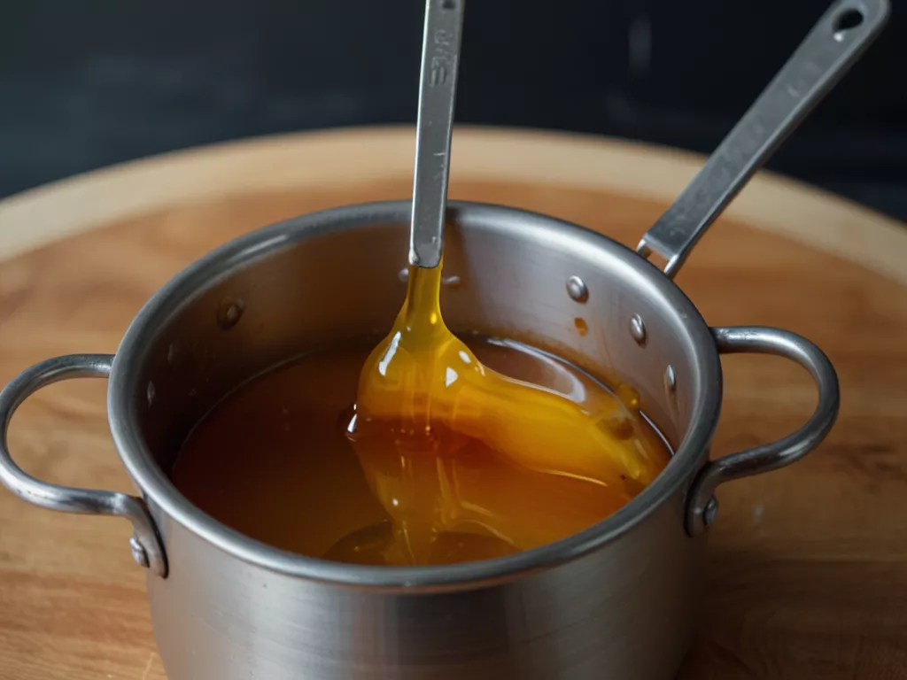Melting wax in a double boiler